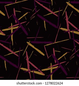 Grunge Stripes. Abstract Scratched Texture with Brush Strokes. Scribbled Grunge Motif for Cloth, Shirt, Curtains. Retro Vector Background