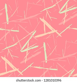 Grunge Stripes. Abstract Scratched Texture with Brush Strokes. Scribbled Grunge Pattern for Chintz, Calico, Linen. Retro Vector Background with Stripes