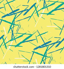 Grunge Stripes. Abstract Scratched Texture with Brush Strokes. Scribbled Grunge Rapport for Chintz, Calico, Swimwear. Retro Vector Background with Stripes
