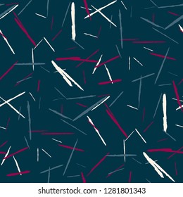 Grunge Stripes. Abstract Scratched Texture with Brush Strokes. Scribbled Grunge Pattern for Cloth, Shirt, Dress. Retro Vector Background with Stripes