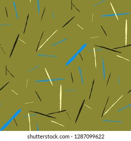 Grunge Stripes. Abstract Scratched Texture with Brush Strokes. Scribbled Grunge Rapport for Print, Cotton, Curtains. Trendy Vector Background with Stripes