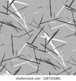 Grunge Stripes. Abstract Scratched Texture with Brush Strokes. Scribbled Grunge Pattern for Tablecloth, Wallpaper, Dress. Trendy Vector Background