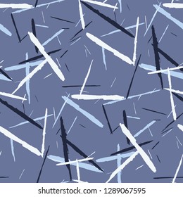 Grunge Stripes. Abstract Scratched Texture with Brush Strokes. Scribbled Grunge Pattern for Tablecloth, Shirt, Dress. Rustic Vector Background with Stripes