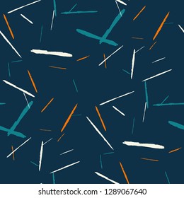 Grunge Stripes. Abstract Scratched Texture with Dry Brush Strokes. Scribbled Grunge Rapport for Tablecloth, Wallpaper, Linen. Rustic Vector Background