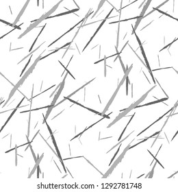 Grunge Stripes. Abstract Scratched Texture with Dry Brush Strokes. Scribbled Grunge Pattern for Tablecloth, Wallpaper, Dress. Rustic Vector Background