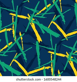 Grunge Stripes. Abstract Scratched Texture with Ragged Brushstrokes. Scribbled Grunge Pattern for Wallpaper, Fabric, Print. Retro Vector Background
