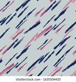 Grunge Stripes. Abstract Scratched Texture with Ragged Brushstrokes. Scribbled Grunge Motif for Print, Fabric, Cloth. Trendy Vector Background with Stripes