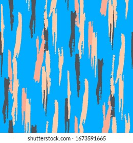 Estribos gruesos. Textura abstracta rayada con pinceles rasgados. Grunge Scribled Motif para papel pintado, Impresión, Algodón. Fondo del vector retro con rayas