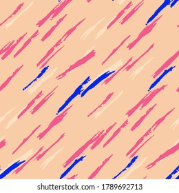 Rayas gruesas. Resumen de textura rayada con pinceladas ragadas. Patrón de Grunge con grillos para impresión, tela, textil. Fondo del vector retro