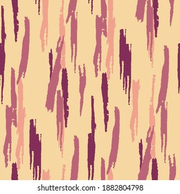 Grunge Stripes. Abstract Scratched Texture with Ragged Brush Strokes. Scribbled Grunge Motif for Chintz, Linen, Wallpaper. Retro Vector Background