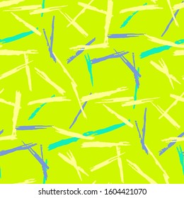 Grunge Stripes. Abstract Texture with Horizontal, Vertical, Diagonal Dry Brush Strokes Scribbled Grunge Pattern for Fabric, Cloth, Textile. Trendy Vector Background
