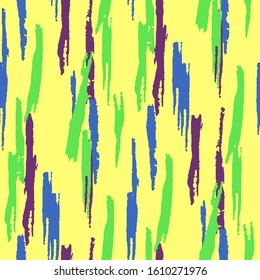 Grunge Stripes. Abstract Texture with Horizontal, Vertical, Diagonal Dry Brush Strokes Scribbled Grunge Motif for Print, Cloth, Fabric. Rustic Vector Background