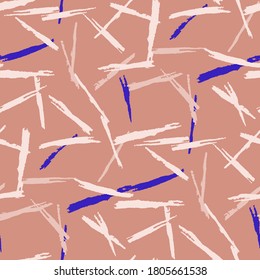 Rayas gruesas. Textura abstracta con trazos horizontales, verticales y diagonales de pincel. Patrón de Grunge Scribbledo para papel de escritorio, tela, textil. Fondo de vectores a la moda con rayas