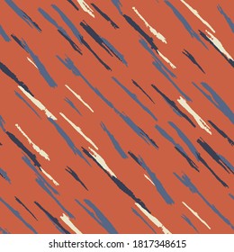 Grunge Streifen. Abstrakte Textur mit horizontalen, vertikalen, diagonalen Pinselstrichen. Grunge Motif für Kleid, Vorhang, Papier. Trendy-Vektorhintergrund mit Streifen