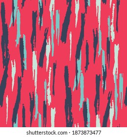 Grunge Stripes. Abstract Texture with Horizontal Dry Brush Strokes Scribbled Grunge Motif for Print, Fabric, Textile. Trendy Vector Background