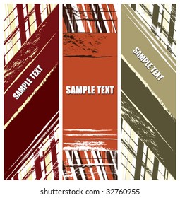 grunge stripes banners, vector illustration