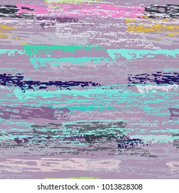 Grunge Stripes chalk vector textures. Seamless pattern lines. Stripy crayon pencil strokes. Hand drawn pastel. Summer bright stripes, brushes, scribble. Horizontal  pinstripe endless repeat elements.