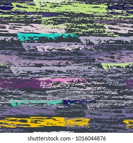 Grunge Stripes chalk vector textures. Seamless pattern lines. Stripy crayon pencil strokes. Hand drawn pastel. Summer bright stripes, brushes. Horizontal  pinstripe endless repeating elements.
