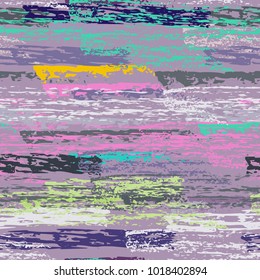 Grunge Stripes chalk vector textures. Seamless pattern lines. Stripy crayon pencil strokes. Hand drawn pastel. Summer bright stripes, brushes. Horizontal  pinstripe endless repeating elements.