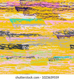 Grunge Stripes chalk vector textures. Seamless pattern lines. Stripy crayon pencil strokes. Hand drawn pastel. Summer bright stripes, brushes. Horizontal  pinstripe endless repeating elements.