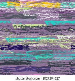 Grunge Stripes chalk vector textures. Seamless pattern old wall. Stripy crayon pencil strokes. Hand drawn pastel. Summer bright stripes, brushes. Horizontal  pinstripe endless repeating elements.