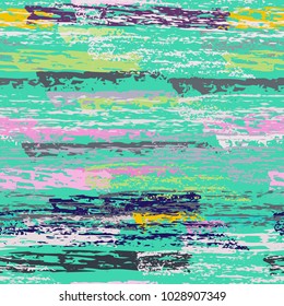 Grunge Stripes chalk vector textures. Seamless pattern old wall. Stripy crayon pencil strokes. Hand drawn pastel. Summer bright stripes, brushes. Horizontal  pinstripe endless repeating elements.