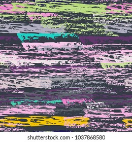 Grunge Stripes chalk vector textures. Seamless pattern old wall. Stripy crayon pencil strokes. Hand drawn pastel. Summer bright stripes, brushes. Horizontal  pinstripe endless repeating elements.