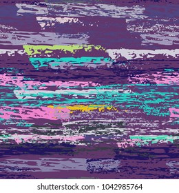 Grunge Stripes chalk vector textures. Seamless pattern old wall. Stripy crayon pencil strokes. Hand drawn pastel. Summer bright stripes, brushes. Horizontal  pinstripe endless repeating elements.