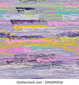 Grunge Stripes chalk vector textures. Seamless pattern old wall. Stripy crayon pencil strokes. Hand drawn pastel. Summer bright stripes, brushes. Horizontal  pinstripe endless repeating elements.