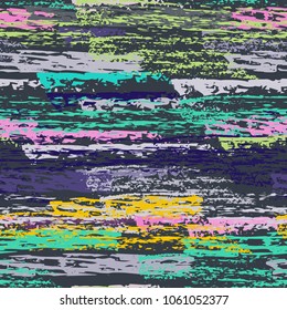 Grunge Stripes chalk vector textures. Seamless pattern old wall. Stripy crayon pencil strokes. Hand drawn pastel. Summer bright stripes, brushes. Horizontal  pinstripe endless repeating elements.