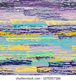 Grunge Stripes chalk vector textures. Seamless pattern lines. Stripy crayon pencil strokes. Hand drawn pastel. Summer bright stripes, brushes, scribble. Horizontal pinstripe endless repeat elements.