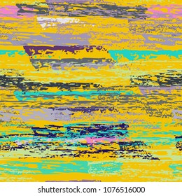 Grunge Stripes chalk vector textures. Seamless pattern old wall. Stripy crayon pencil strokes. Hand drawn pastel. Summer bright stripes, brushes. Horizontal  pinstripe endless repeating elements.
