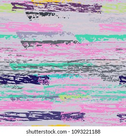 Grunge Stripes chalk vector textures. Seamless pattern lines. Stripy crayon pencil strokes. Hand drawn pastel. Summer bright stripes, brushes, scribble. Horizontal pinstripe endless repeat elements.