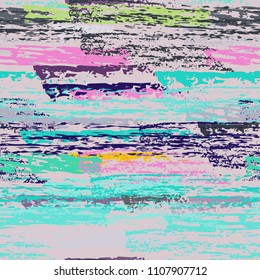 Grunge Stripes chalk vector textures. Seamless pattern old wall. Stripy crayon pencil strokes. Hand drawn pastel. Summer bright stripes, brushes. Horizontal pinstripe endless repeating elements.