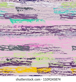 Grunge Stripes chalk vector textures. Seamless pattern old wall. Stripy crayon pencil strokes. Hand drawn pastel. Summer bright stripes, brushes. Horizontal pinstripe endless repeating elements.