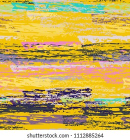 Grunge Stripes chalk vector textures. Seamless pattern lines. Stripy crayon pencil strokes. Hand drawn pastel. Summer bright stripes, brushes, scribble. Horizontal pinstripe endless repeat elements.