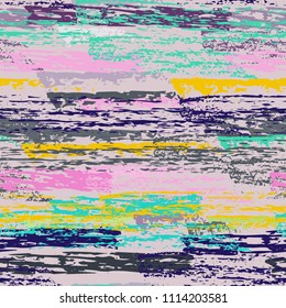 Grunge Stripes chalk vector textures. Seamless pattern old wall. Stripy crayon pencil strokes. Hand drawn pastel. Summer bright stripes, brushes. Horizontal pinstripe endless repeating elements.