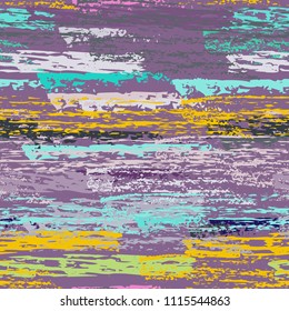 Grunge Stripes chalk vector textures. Seamless pattern old wall. Stripy crayon pencil strokes. Hand drawn pastel. Summer bright stripes, brushes. Horizontal pinstripe endless repeating elements.