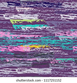 Grunge Stripes chalk vector textures. Seamless pattern lines. Stripy crayon pencil strokes. Hand drawn pastel. Summer bright stripes, brushes, scribble. Horizontal pinstripe endless repeat elements.
