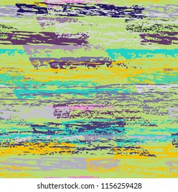 Grunge Stripes chalk vector textures. Seamless pattern old wall. Stripy crayon pencil strokes. Hand drawn pastel. Graffiti bright stripes, brushes. Horizontal pinstripe endless repeating elements.