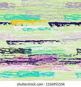 Grunge Stripes chalk vector textures. Seamless pattern old wall. Stripy crayon pencil strokes. Hand drawn pastel. Graffiti bright stripes, brushes. Horizontal pinstripe endless repeating elements.