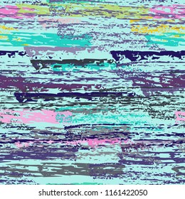 Grunge Stripes chalk vector textures. Seamless pattern old wall. Stripy crayon pencil strokes. Hand drawn pastel. Graffiti bright stripes, brushes. Horizontal pinstripe endless repeating elements.