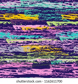 Grunge Stripes chalk vector textures. Seamless pattern old wall. Stripy crayon pencil strokes. Hand drawn pastel. Graffiti bright stripes, brushes. Horizontal pinstripe endless repeating elements.