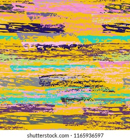 Grunge Stripes chalk vector textures. Seamless pattern old wall. Stripy crayon pencil strokes. Hand drawn pastel. Graffiti bright stripes, brushes. Horizontal pinstripe endless repeating elements.