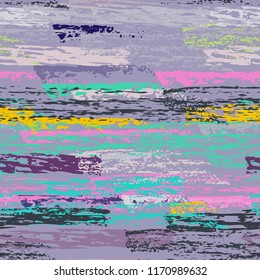 Grunge Stripes chalk vector textures. Seamless pattern old wall. Stripy crayon pencil strokes. Hand drawn pastel. Graffiti bright stripes, brushes. Horizontal pinstripe endless repeating elements.