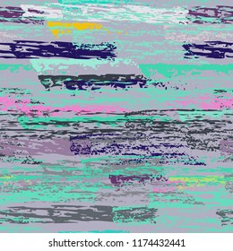 Grunge Stripes chalk vector textures. Seamless pattern old wall. Stripy crayon pencil strokes. Hand drawn pastel. Graffiti bright stripes, brushes. Horizontal pinstripe endless repeating elements.