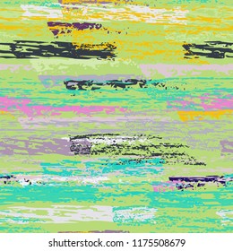 Grunge Stripes chalk vector textures. Seamless pattern old wall. Stripy crayon pencil strokes. Hand drawn pastel. Graffiti bright stripes, brushes. Horizontal pinstripe endless repeating elements.