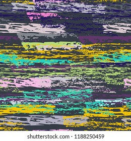 Grunge Stripes chalk vector textures. Seamless pattern old wall. Stripy crayon pencil strokes. Hand drawn pastel. Graffiti bright stripes, brushes. Horizontal pinstripe endless repeating elements.