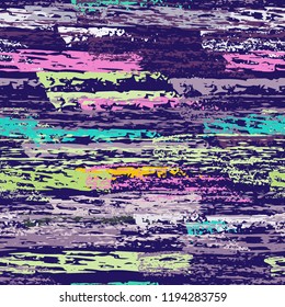 Grunge Stripes chalk vector textures. Seamless pattern old wall. Stripy crayon pencil strokes. Hand drawn pastel. Graffiti bright stripes, brushes. Horizontal pinstripe endless repeating elements.