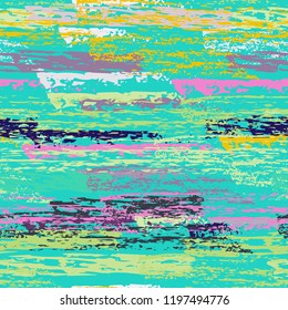 Grunge Stripes chalk vector textures. Seamless pattern old wall. Stripy crayon pencil strokes. Hand drawn pastel. Graffiti bright stripes, brushes. Horizontal pinstripe endless repeating elements.